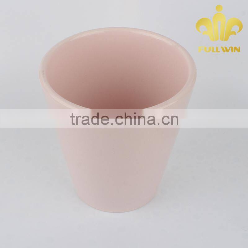 cylinder ceramic cup shaped flower pot painting designs