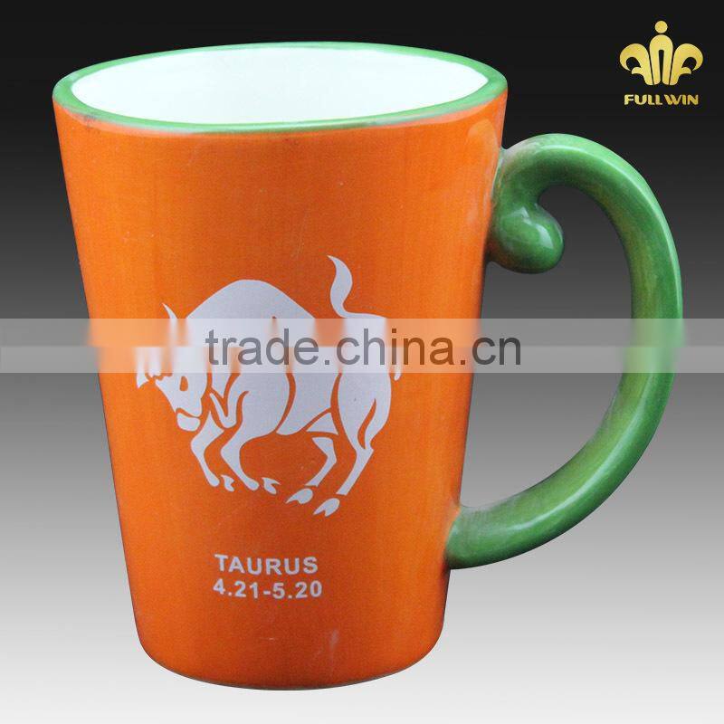 Personalized mugs with taurus design