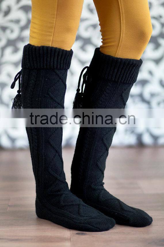 Women Knee High Boot Socks Knee High Grace and Lace Dainty Boot Socks With Button And Lace