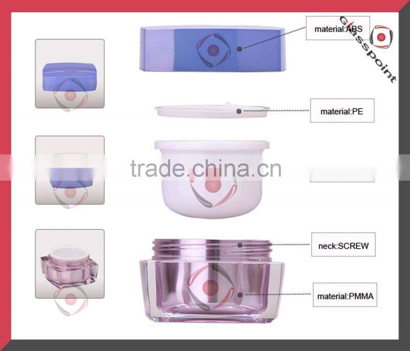 Variable Volume Cream Jars Coated With Color Alumite Lid / Alumite Cap