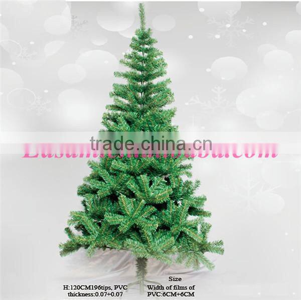2015 high quality PVC christmas tree,wholesale artificial christmas tree with 6 sizes