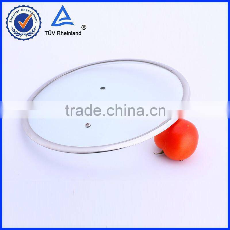 Best price 14-40mm tempered glass lid for wookware