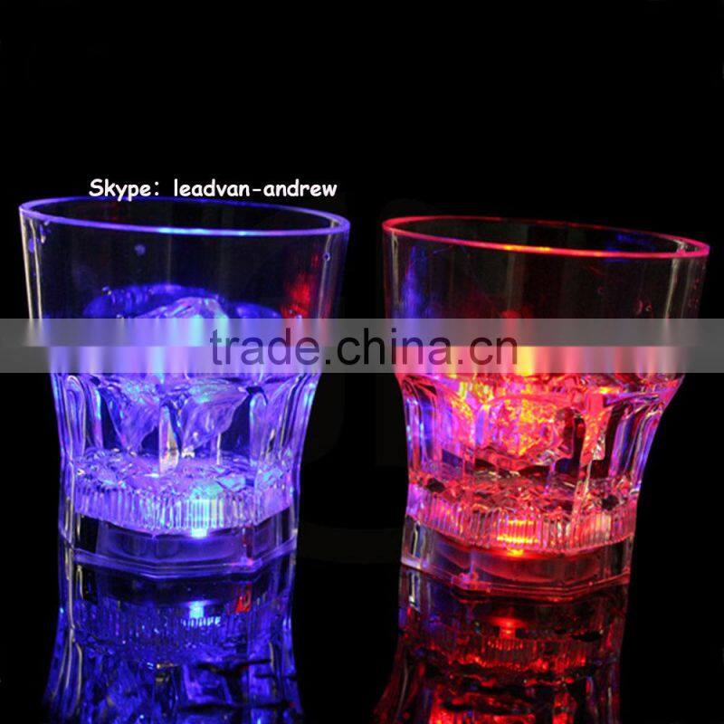 Octagon LED Cup LED Whisky Glass For Promotion