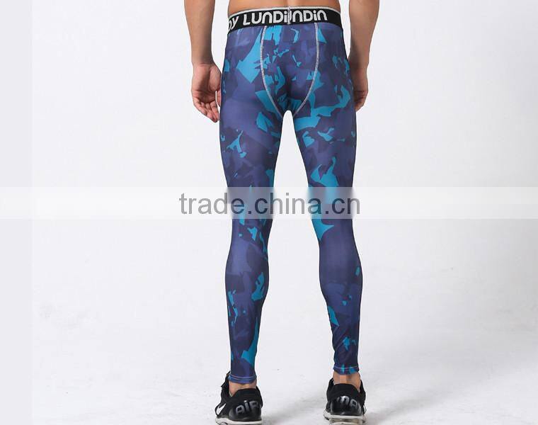 Camo Mens Compression Pants Leggings Jogging Running Base Layer Fitness Trousers Tights Sport Training Gym Wear