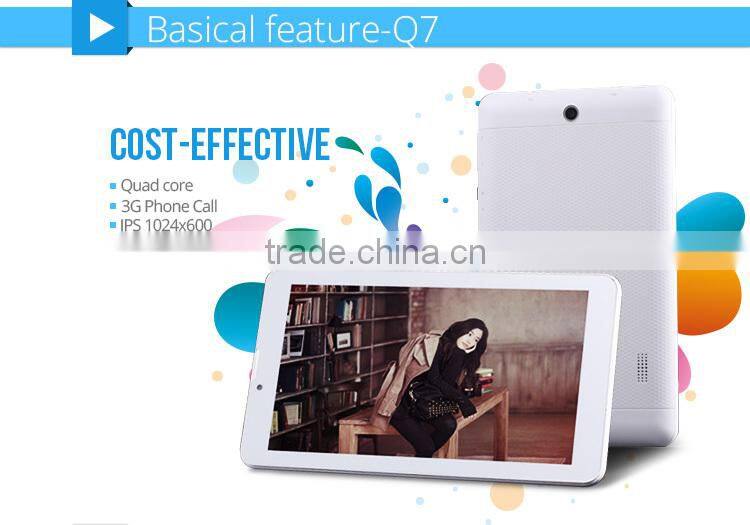 3G calling 7inch android MTK8382 GPS china quad core tablet pc