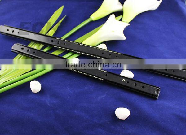 DSE-8561 2 fold steel black metal drawer slide rail