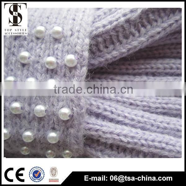 100% acrylic knitted with pearl head band