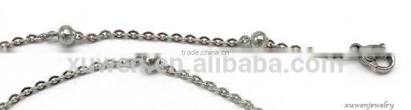 wholesale silver tone fashion ball womens chain stainless steel