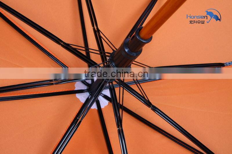 China Supplier Doulbe Layer zhejiang Ningbo Straight Wooden Umbrella