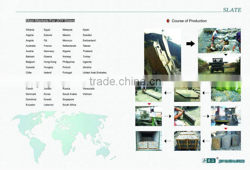 Natural green slate slab flexible stone