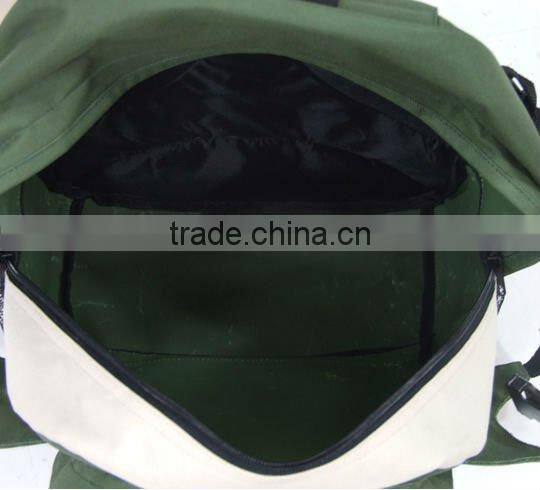 Teenage School bags 600D Simple School Backpack /Army green Color school bags for Teenagers