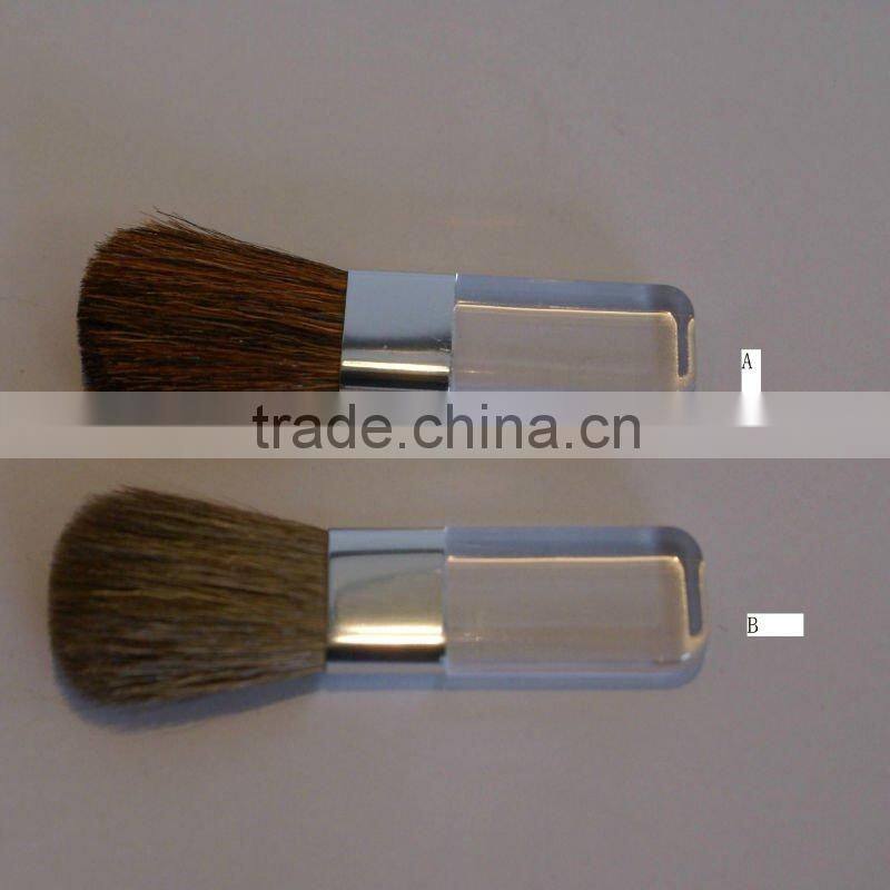 clear handle mini blush brush