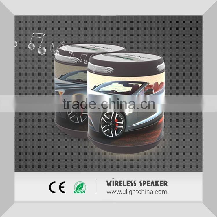 Customized Logo program Led light wireless speaker, promotional led wireless speaker light