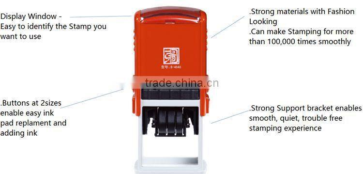 Square 40mm Epress New Speed inked Stamp, Custom Rubber Stamp, Self-Inking Stamp