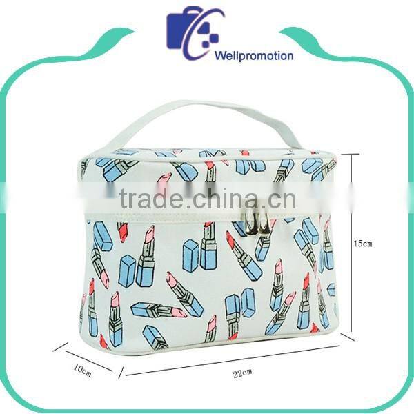 Ladies large size canvas cosmetic bag set makeup organizer bag with handle