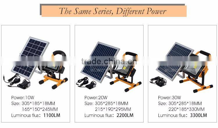 50w portable outdoor movable solar rechargeable led flood light