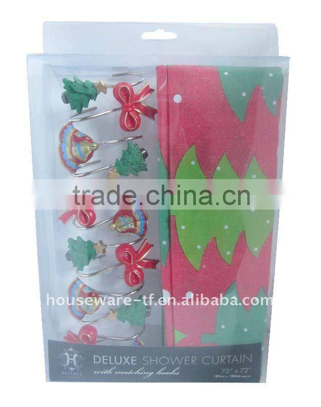 Christmas shower curtain ,peva shower curtain,eva shower curtain
