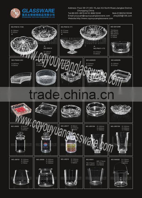 Food grade 1000ml glass wine ice bucket