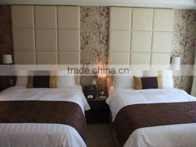Customized Simple Europen hotel bedroom king size upholstered headboard