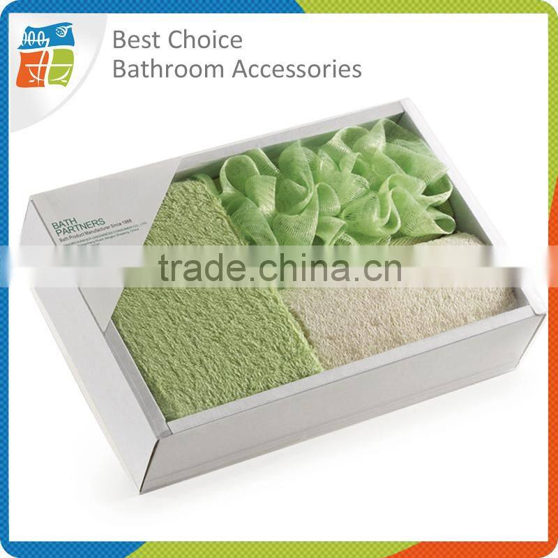 Hot Plastic Long Handle Puff Mesh Bath Sponge