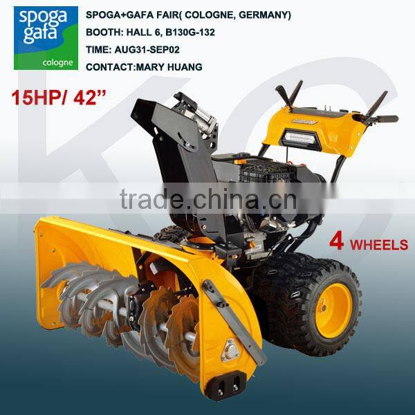 15HP 4 Wheel drive Loncin Snow Thrower KC1542GS-A