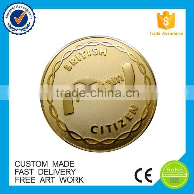 Good quality zinc alloy challenge metal coin for sale
