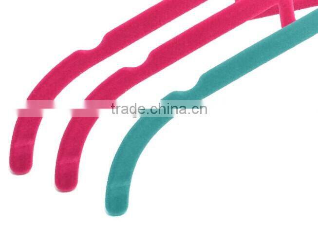 Plastic Velvet hanger clothes hanger ASDF07