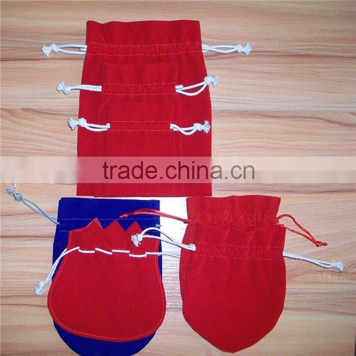 velvet drawstring jewellery pouch/velvet jewellery bag
