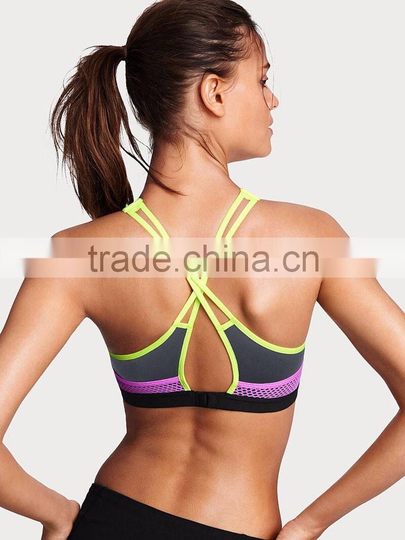 high quality women sports wear wholesale beautiful bra sexy bra design women mesh sports bra