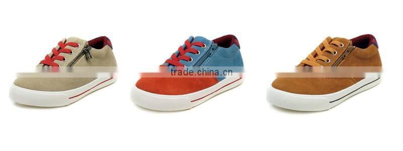 2016 Wholesale Boys Suede Sneakers with Side Zipper