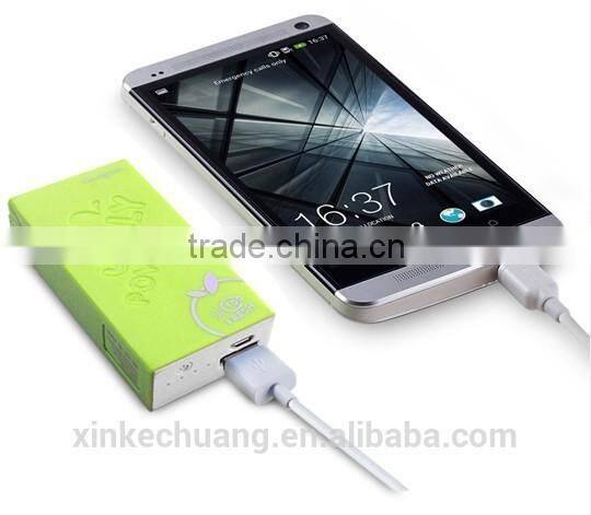 Guoguo 2016 High Quality OEM OEM colorful Portable 3600mAh Power Bank for iphone,samsung