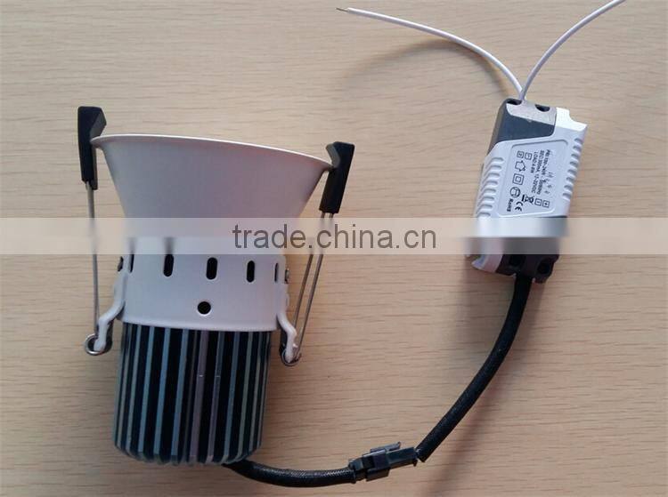 high CRI round recessed high power saa led downlight 12w