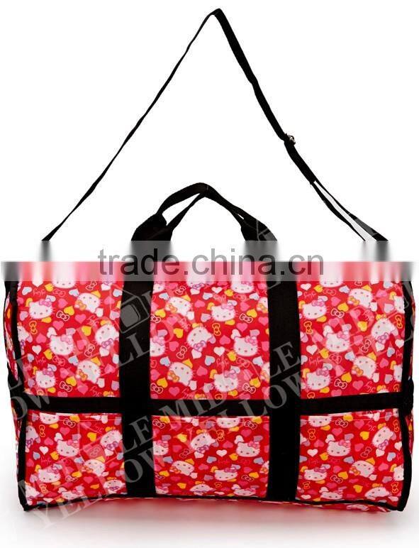 2016 Custom portable cheap trendy folding sport bag travel bag gym duffle bags