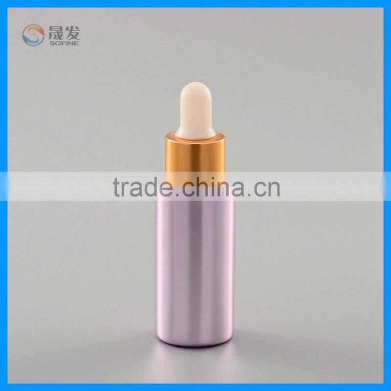 China style cosmetic packaging essential oil bottle with lid dropper