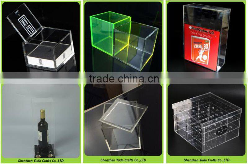 customized hot sale clear acrylic donation box with locks cheap high quality
