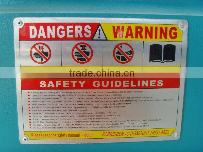 20mm thickness Hydraulic hot sale guillotine shears 6 meters length