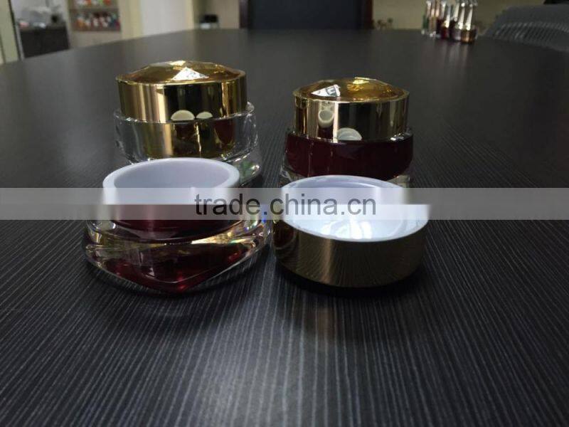 2016 new product cosmeitc packaging very luxury plastic container acrylic jar