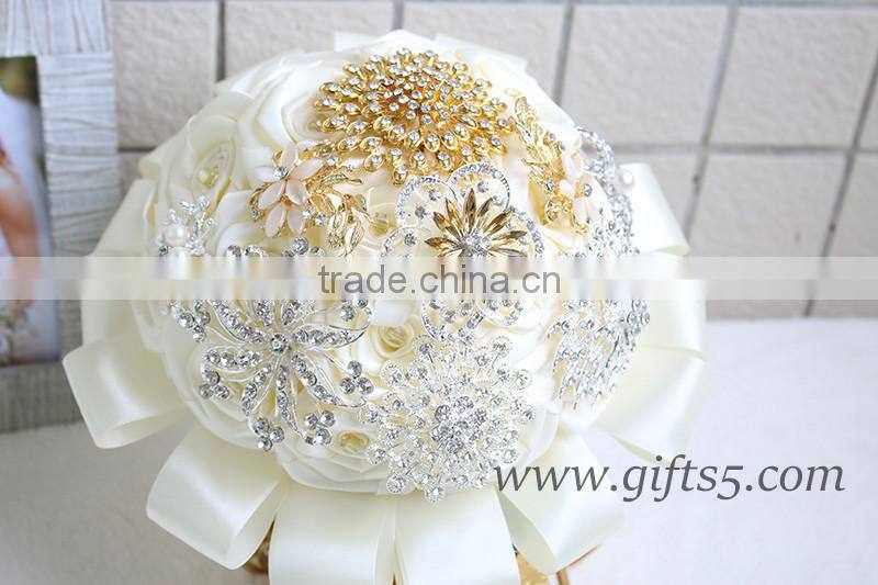 High quality luxurious artificial brooch rhinestone bouquets