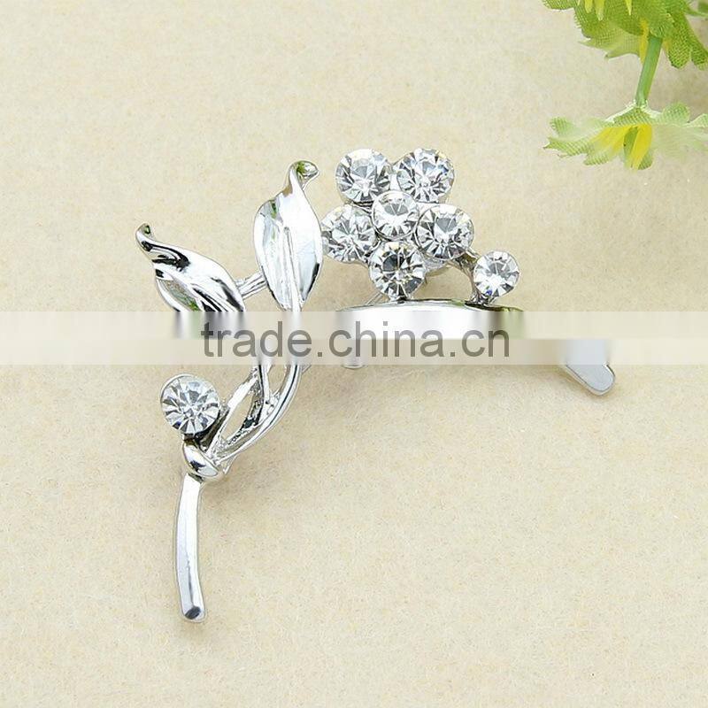 2015 fashion sliver latest fashion artificial diamond dubai latest fashion brooch pin