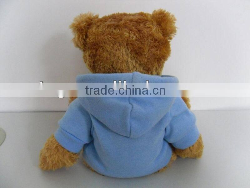 8 inch Plush bear with hooded