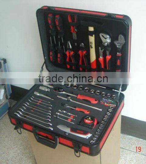 aluminum tool case with cut-out foam insert