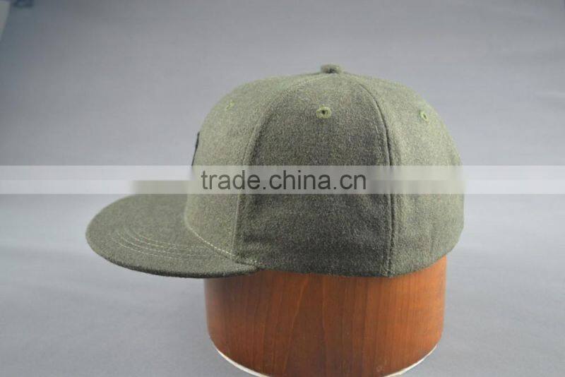 Custom military flat brim fitted caps