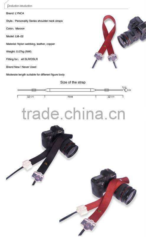 LYNCA LM series fashion colorful custom camera neck strap with camera red pattern