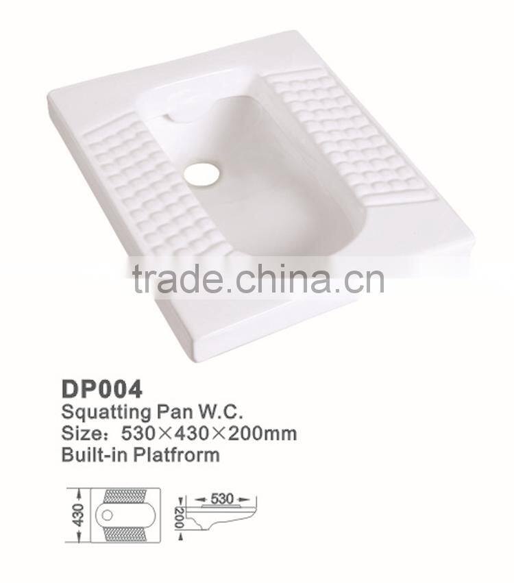 New arrival ceramic squat pans,squat WC,asia toilet squat DP004
