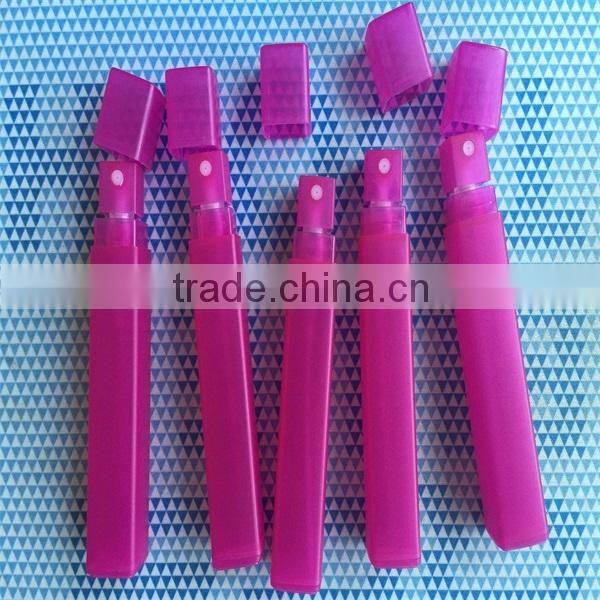 Plastic 15ml square pocket perfume spray plastic bottle