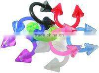 BIOPLAST Green Blue STREAK Circular Horse Shoe CBR ring