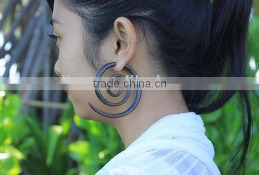 Fashion orange fake ear stretcher sprial taper acrylic body jewelry