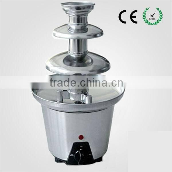 family use 3 tiers wholesale Mini chocolate fountain, china chocolate fountain stand