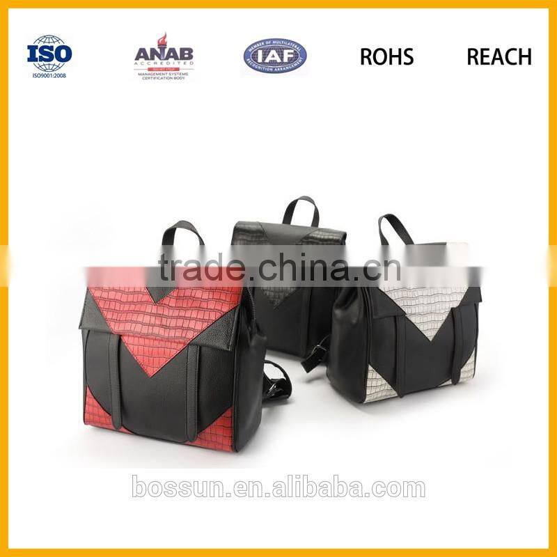 New PU Leather Backpack,18 inch promion backpack bag,school backpack bag