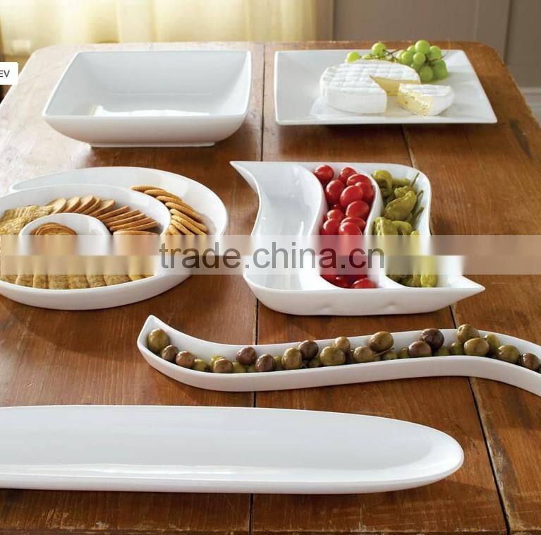 porcelain white dish hotel serving trays